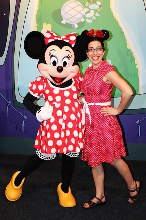 Cate with Minnie Mouse