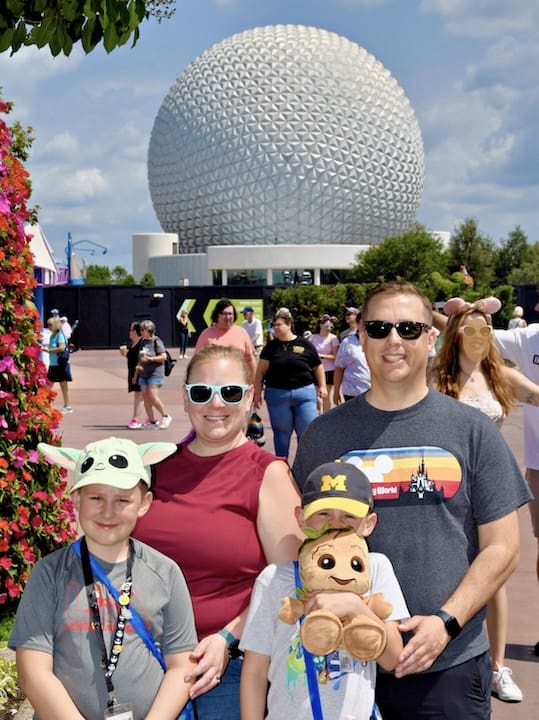 Chrystal Harris and family at Epcot